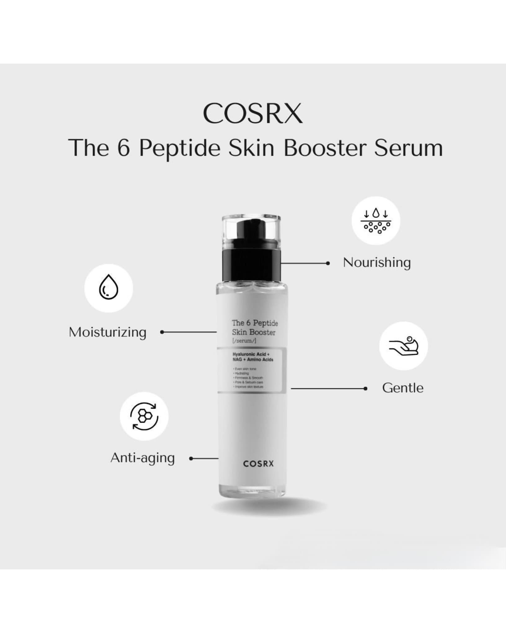 سرم بوستر تقویت کننده 6 پپتاید کوزارکس-COSRX The 6 Peptide Skin Booster Serum — تصویر ۳