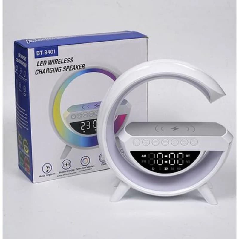 اسپیکر بلوتوثی، شارژر وایرلس و چراغ خواب مدل G — تصویر ۲