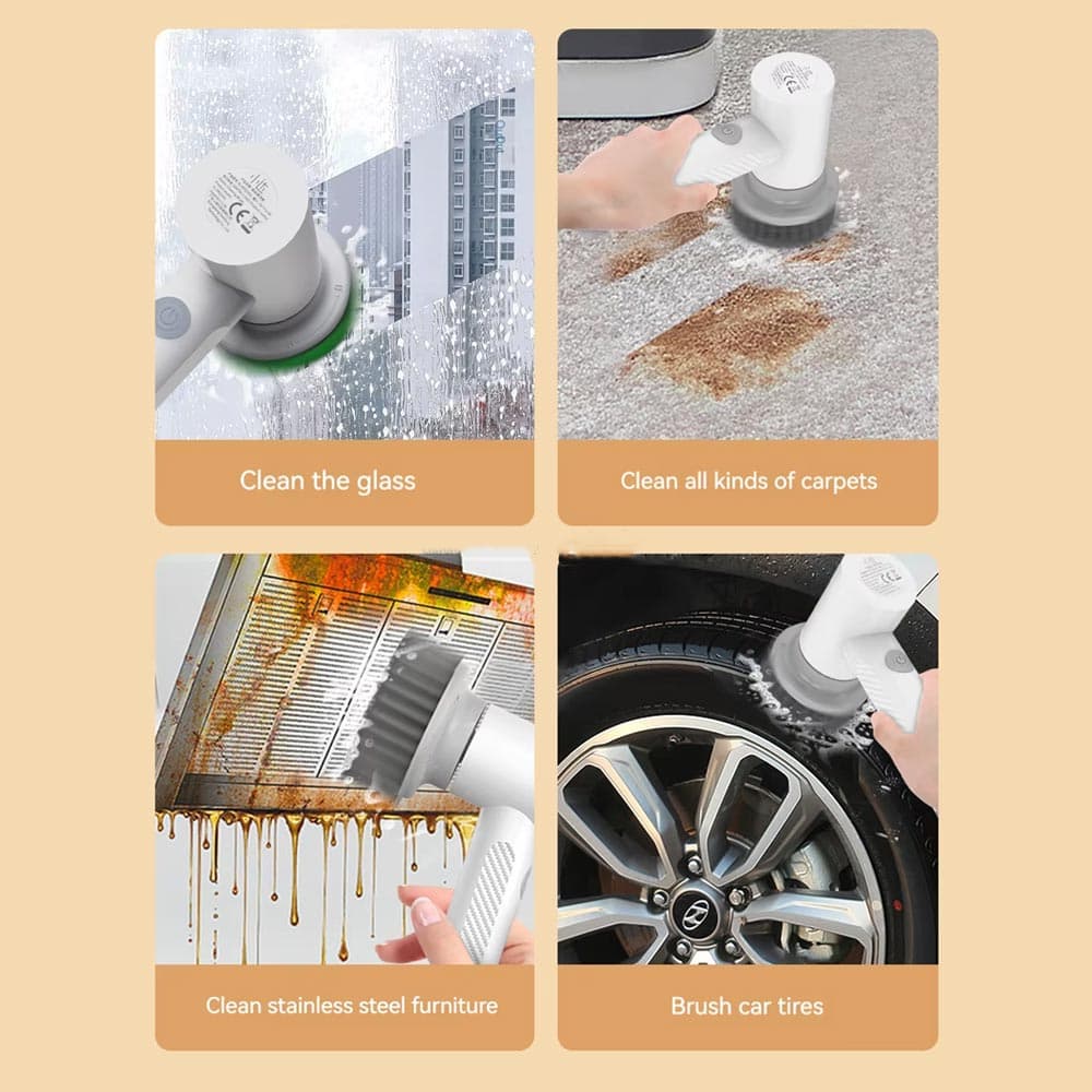 برس برقی تمیز کننده شیائومی مدل Youpin Xiaoda Electric Cleaning Brush 360° Rotation XL-DDQJS01 — تصویر ۳