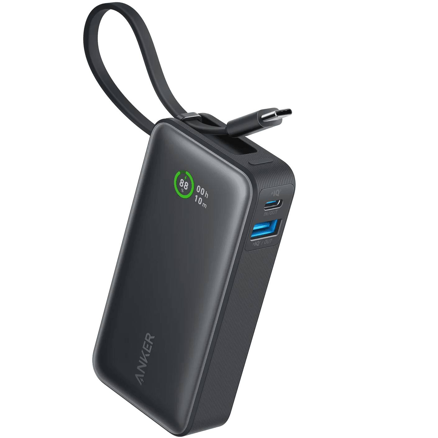 پاوربانک انکر ⁦Anker Nano⁩ مدل ⁦A1259H11⁩، ظرفیت ۱۰۰۰۰ میلی‌آمپرساعت، توان ۳۰ وات و کابل داخلی ⁦USB-C⁩ — تصویر ۷