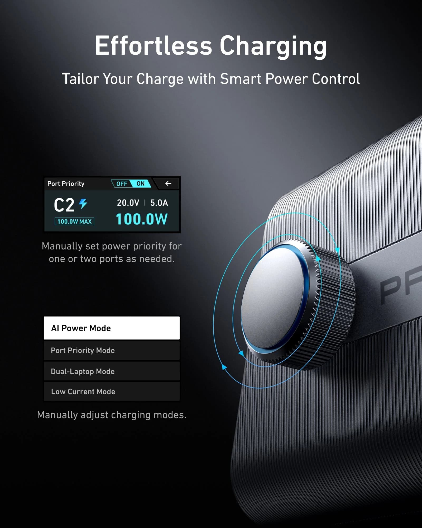 شارژر رومیزی انکر ⁦Anker Prime⁩ مدل ⁦A2345⁩، توان ۲۵۰ وات و ۶ پورت ⁦GaNPrime⁩ — تصویر ۵