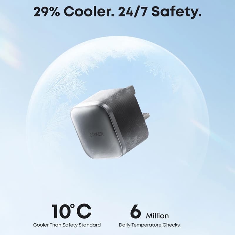 شارژر دیواری انکر ⁦Anker Nano⁩ مدل ⁦A2692⁩، توان ۴۵ وات و یک پورت ⁦USB-C⁩ — تصویر ۶