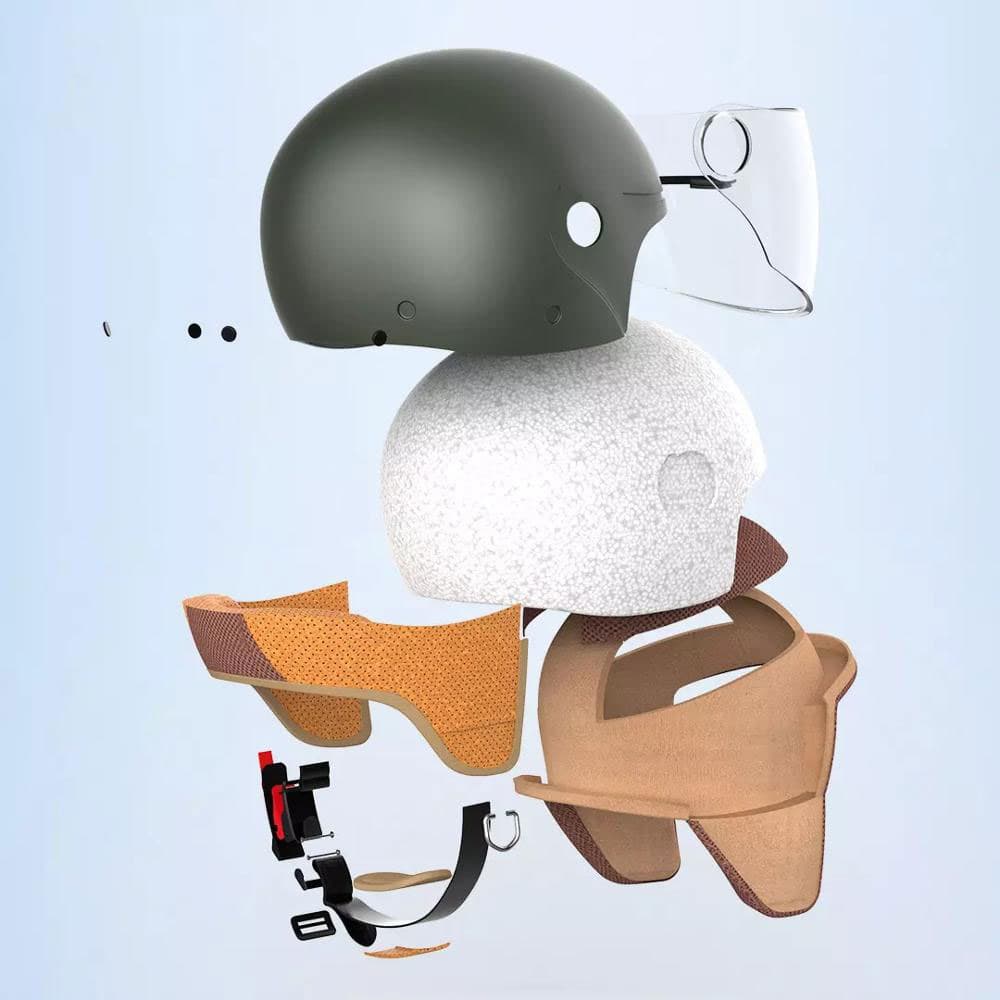 کلاه ایمنی شیائومی Youpin Smart 4U retro knight — تصویر ۵