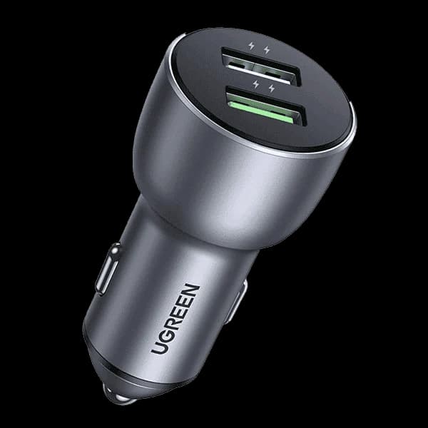 شارژر فندکی ۳۶ وات یوگرین با دو USB-A مدل CD213 کد 10144