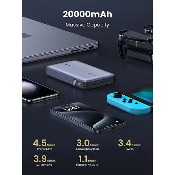 پاوربانک یوگرین Nexode 20000mAh 100W مدل PB720 کد 25188 — تصویر ۷