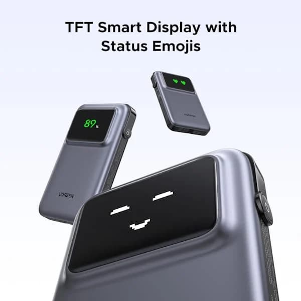 پاوربانک یوگرین مدل Uno 10000mAh 30W با کابل USB-C داخلی مدل PB511 کد 35603 — تصویر ۸