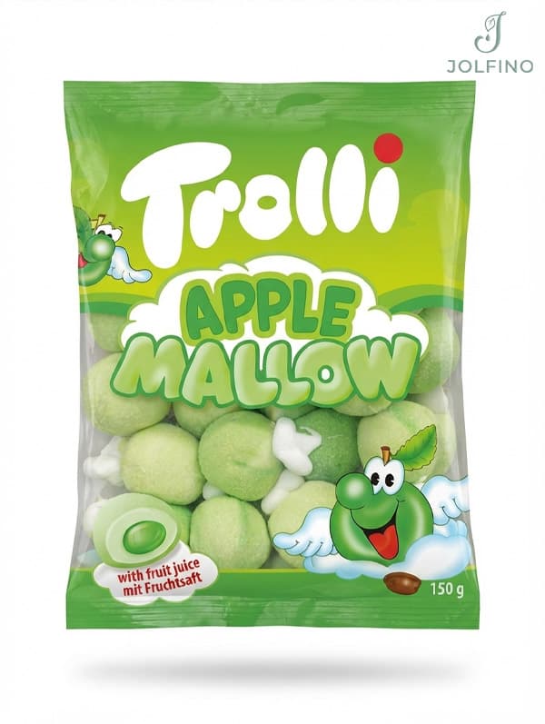 مارشمالو ترولی (Trolli) مدل اپل ملو (سیب مغزدار) وزن ۱۵۰ گرم