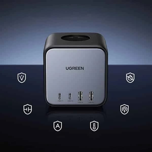 چندراهی برق و شارژر ۷ در ۱ یوگرین مدل Nexode Cube 65W مدل CD268 کد 90906 — تصویر ۸