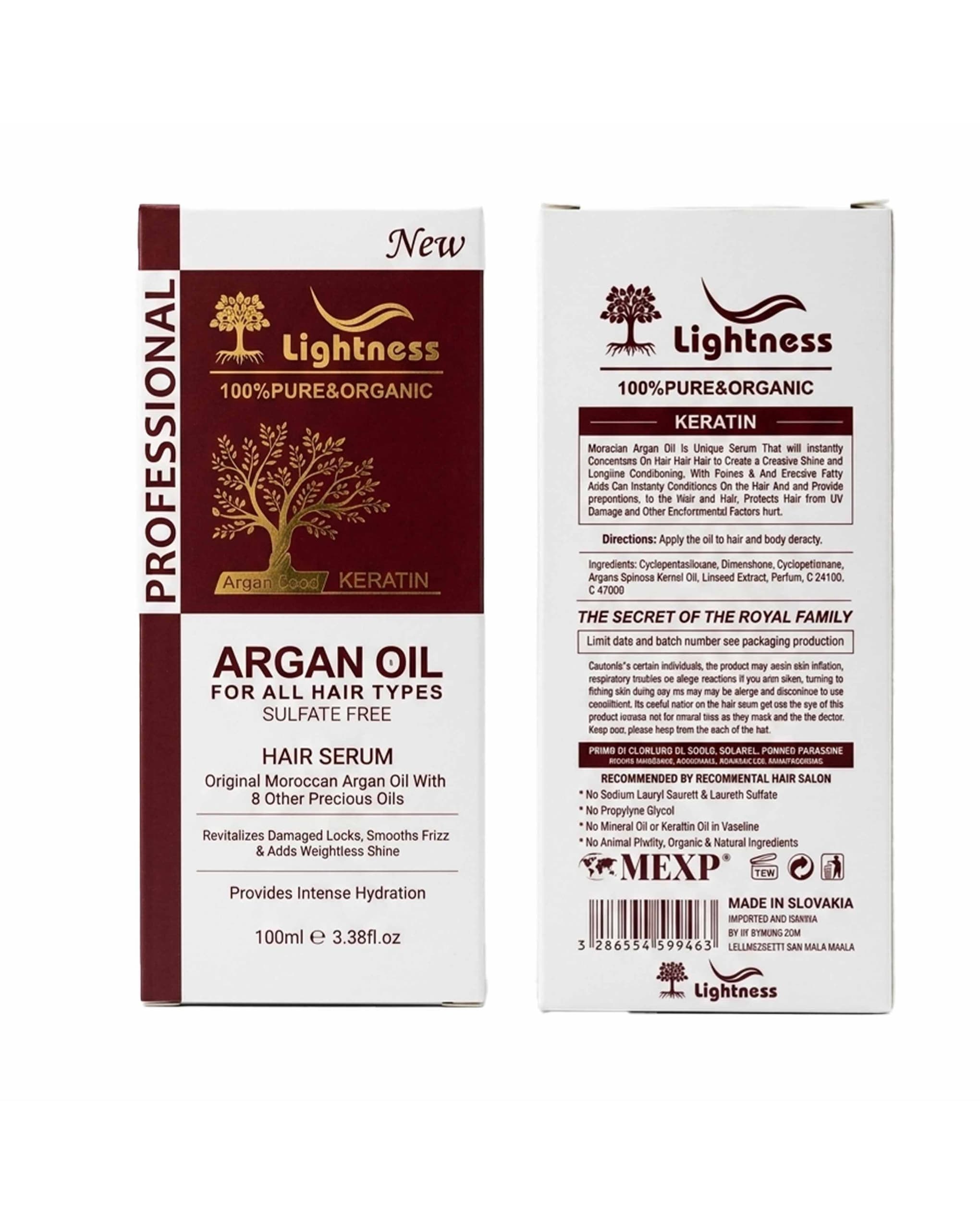 سرم و روغن مو آرگان لایتنس سری جدید ۱۰۰ میلLightness-Argan-Oil — تصویر ۲