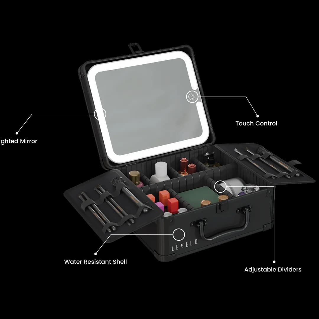 نظم دهنده لوازم آرایش آینه‌دار Elite Makeup Box Organizer مدل LVLELITEMUOBK — تصویر ۲