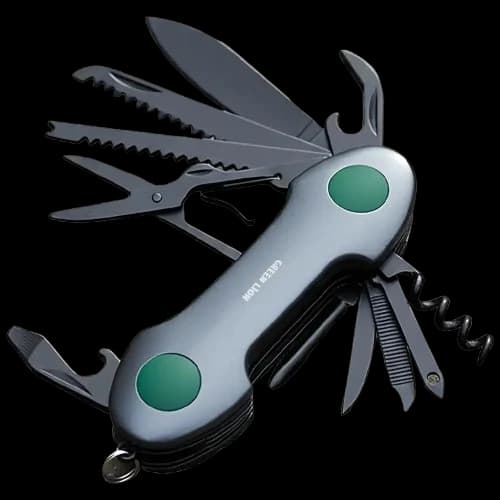ابزار چندکاره جاکلیدی ۱۴ کاره گرین لاین ⁦Green Lion⁩ مدل ⁦14 in 1 Multi Tool Key Chain Knife⁩