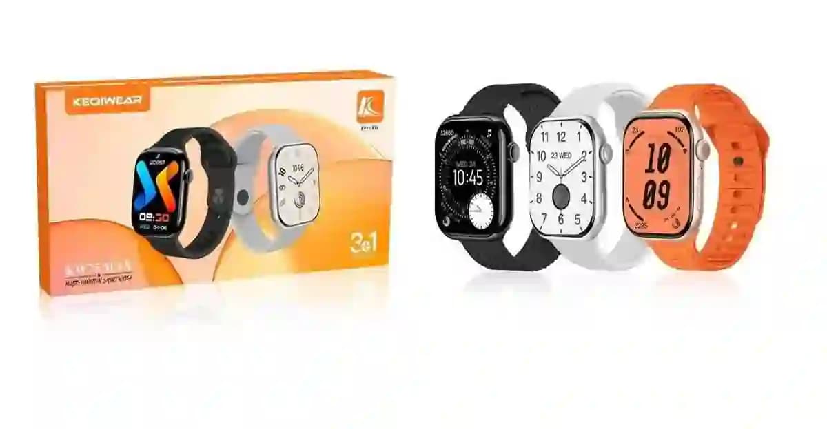ساعت هوشمند کیوکویر مدل KW75 Max با بند سیلیکونی — تصویر ۷