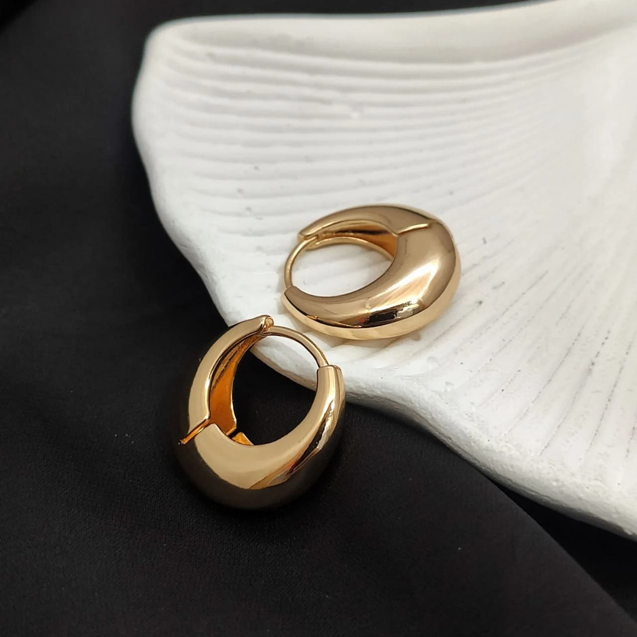 گوشواره حلقه ای ژوپینگ اصل طلا کد 10227
