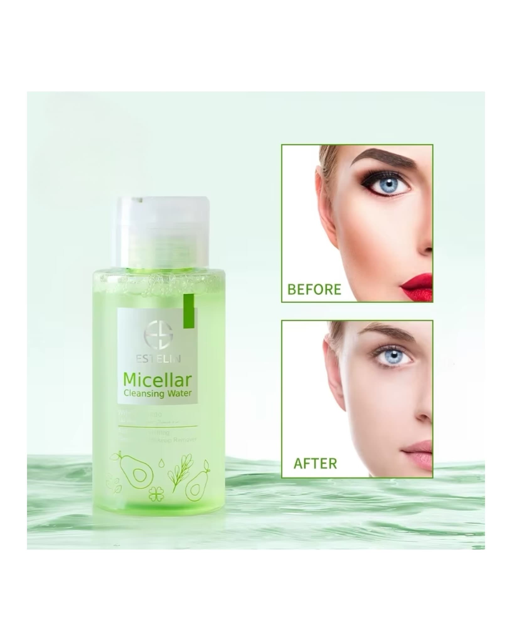 میسلار واتر استلین حجم ۳۰۰ میل- Miccelar Water Estelin — تصویر ۳