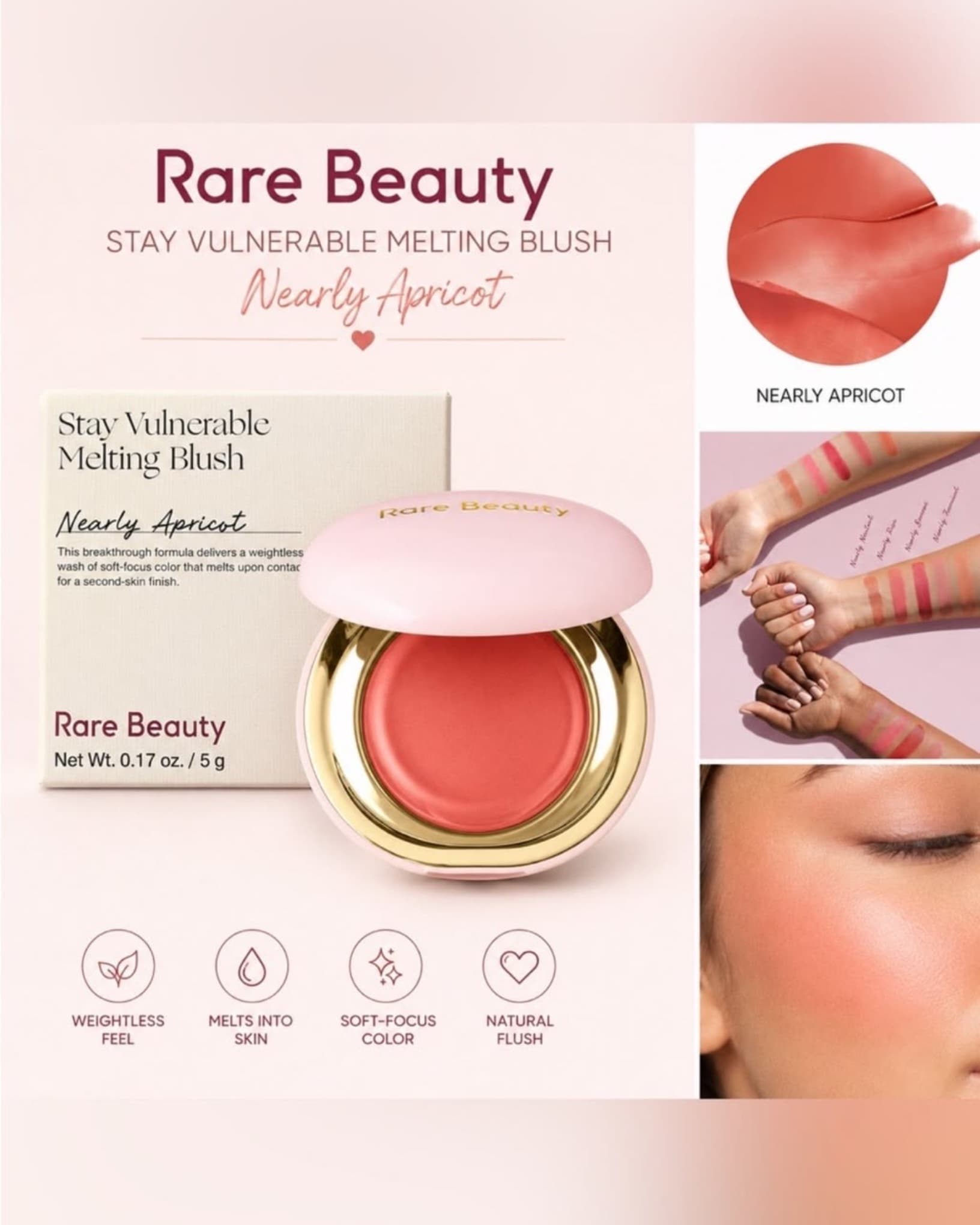رژگونه خمیری رر بیوتی مسترکوالیتی-Rare Beauty Blush — تصویر ۷