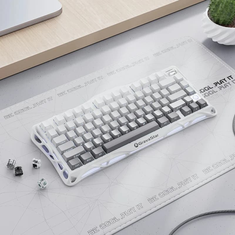 کیبورد گیمینگ گراوااستار مدل Mercury K1 Mechanical Gaming Keyboard Gradient White — تصویر ۳