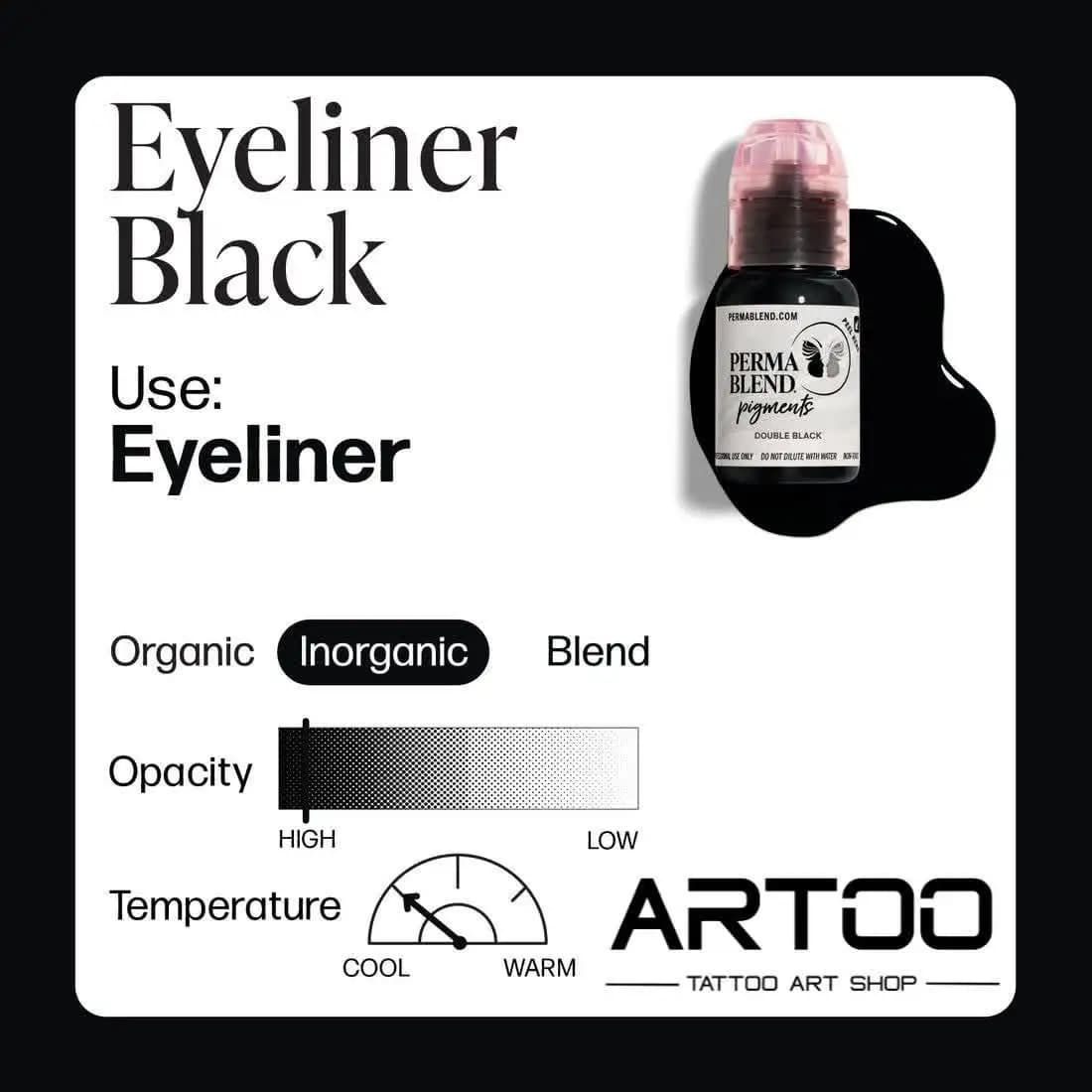 رنگ تتو پرمابلند ایلاینر بلک PERMA BLEND Eyeliner Black — تصویر ۲