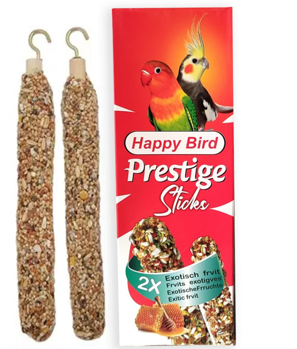 استیک تشویقی عسلی دوقولو هپی برد Happy Bird Honey Twin Sticks ۲ تایی