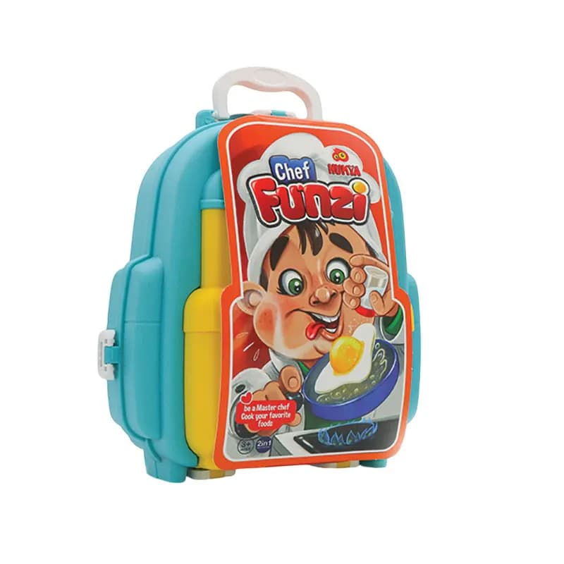 ست اسباب بازی کوله‌پشتی تجهیزات آشپزی هوکیا Chef Funzi — تصویر ۳