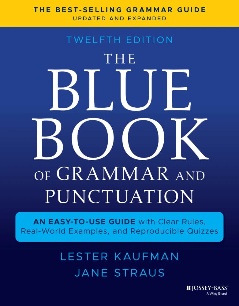 کتاب The Blue Book of Grammar and Punctuation (کتاب آبی گرامر و نشانه‌گذاری) نسخه انگلیسی PDF