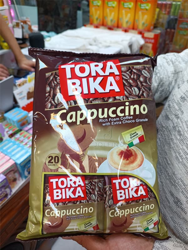 کاپوچینو ترابیکا Torabika مدل Cappuccino بسته 20 عددی (همراه با پودر شکلات) — تصویر ۲