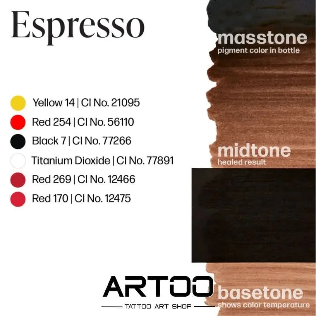 رنگ تتو پرمابلند اسپرسو PERMA BLEND Espresso — تصویر ۵