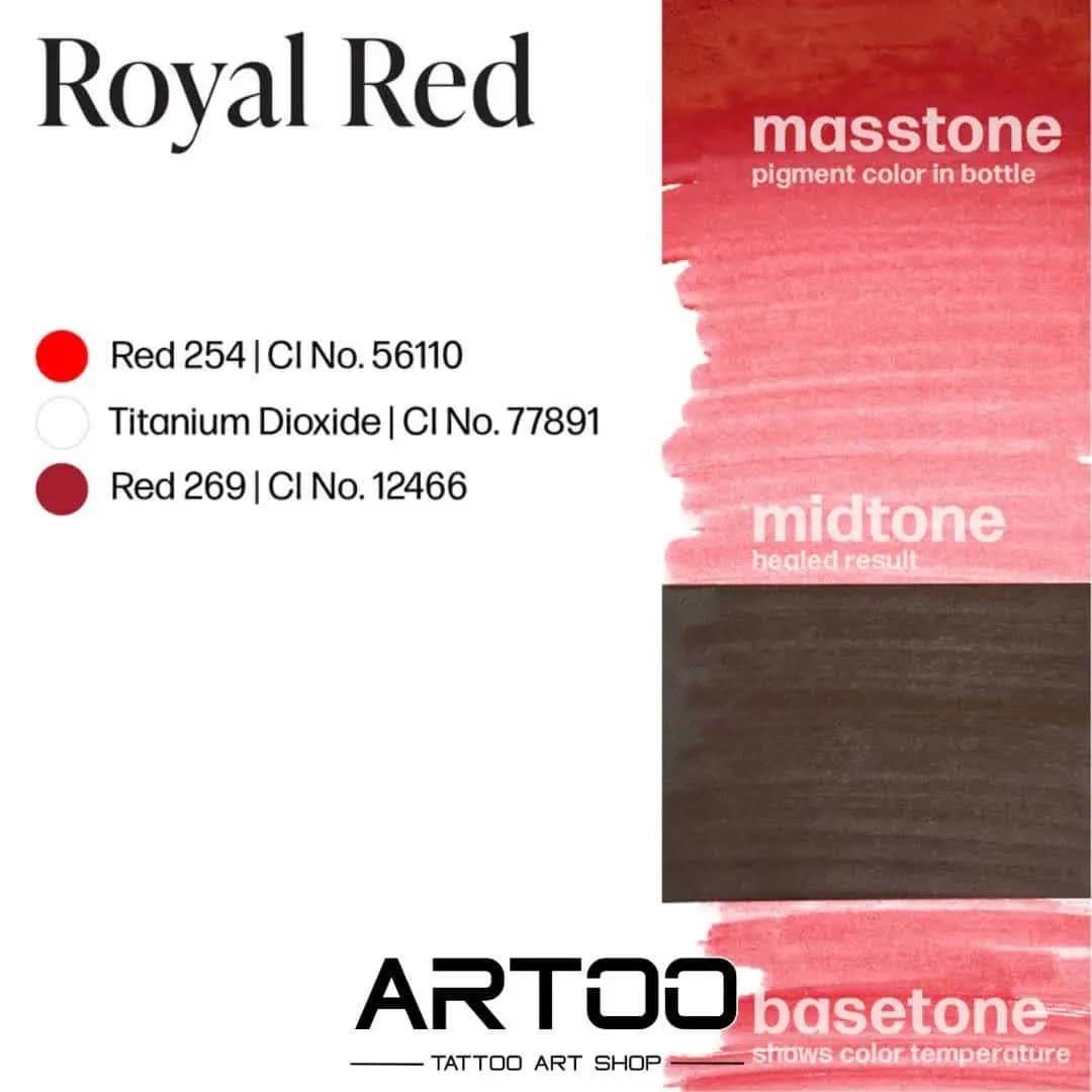 رنگ تتو پرمابلند رویال رد PERMA BLEND Royal Red — تصویر ۲