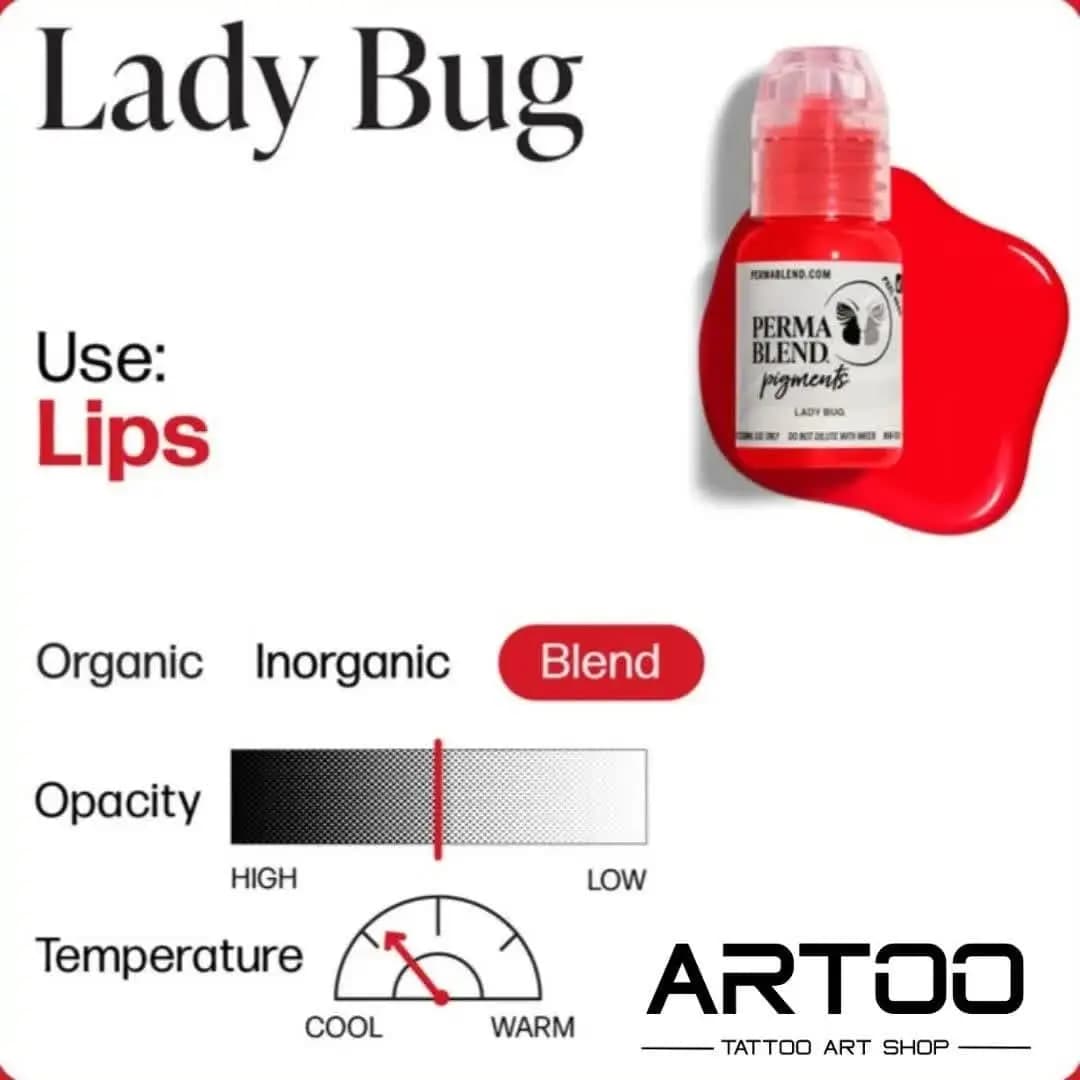 رنگ تتو پرمابلند لیدی باگ PERMA BLEND Lady Bug — تصویر ۲