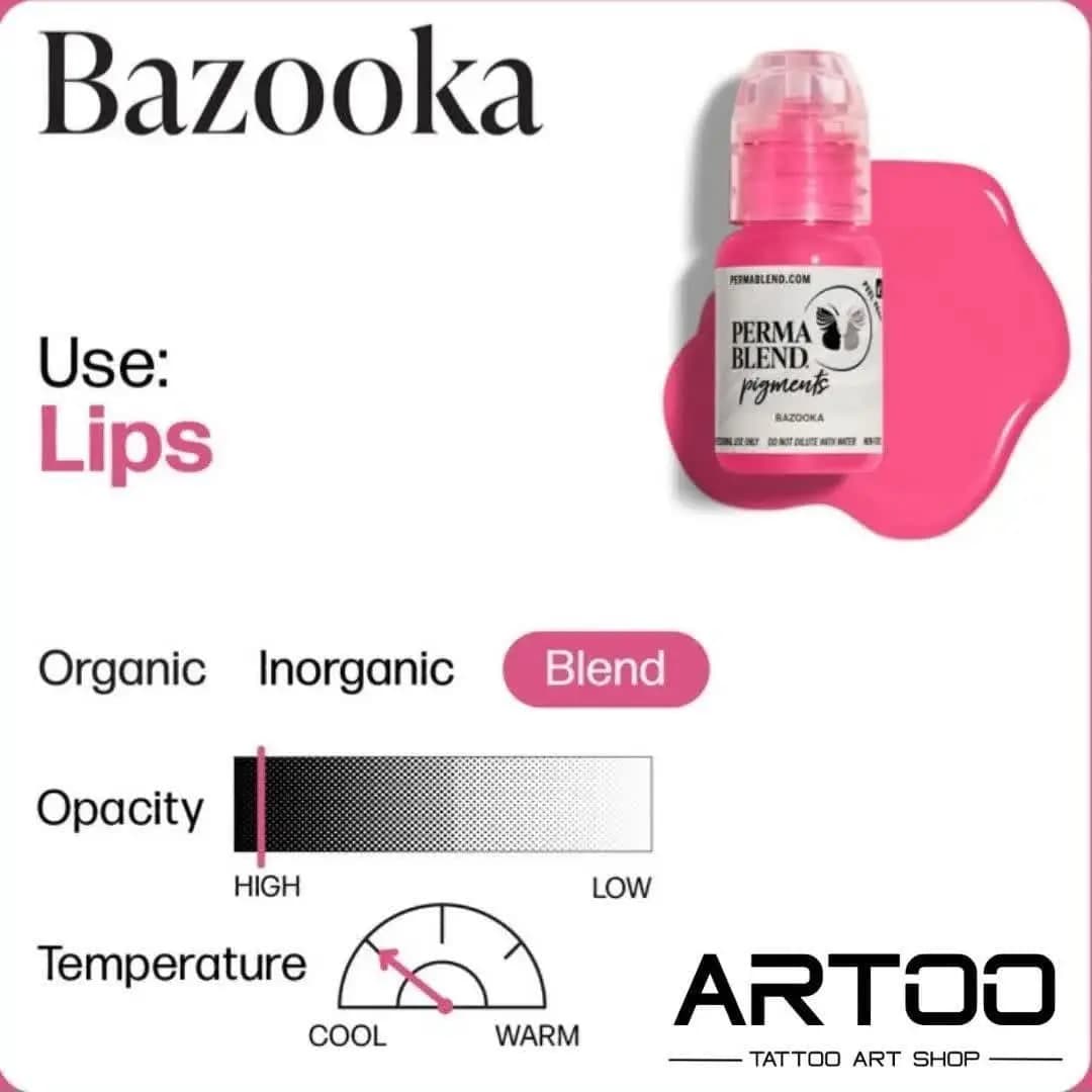 رنگ تتو پرمابلند بازوکا PERMA BLEND Bazooka — تصویر ۳