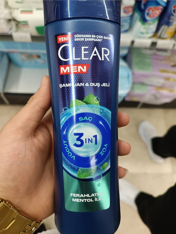 شامپو سر، صورت و بدن مردانه کلییر (Clear) مدل 3in1 عصاره منتول 350 میل — تصویر ۲