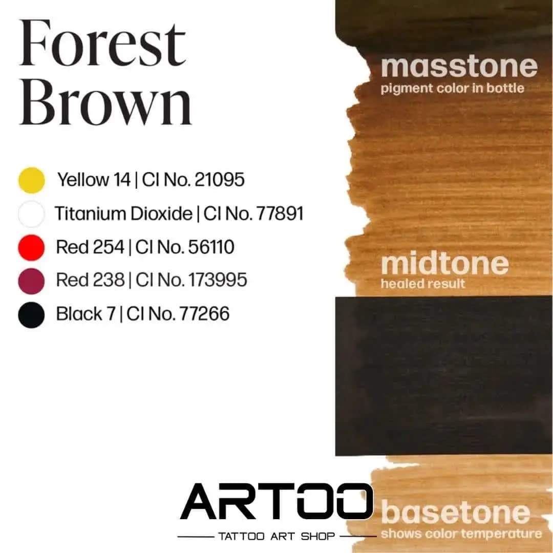 رنگ تتو پرمابلند فارست براون PERMA BLEND Forest Brown — تصویر ۳