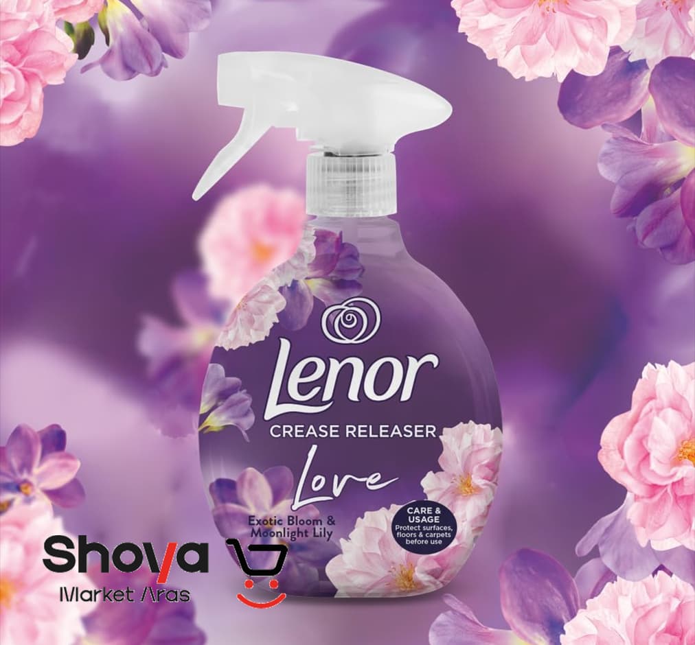 اسپری ضد چروک و خوشبوکننده لنور Lenor رایحه شکوفه‌ های بهاری مدل Exotic Bloom حجم ۵۰۰ میلی‌لیتر — تصویر ۳