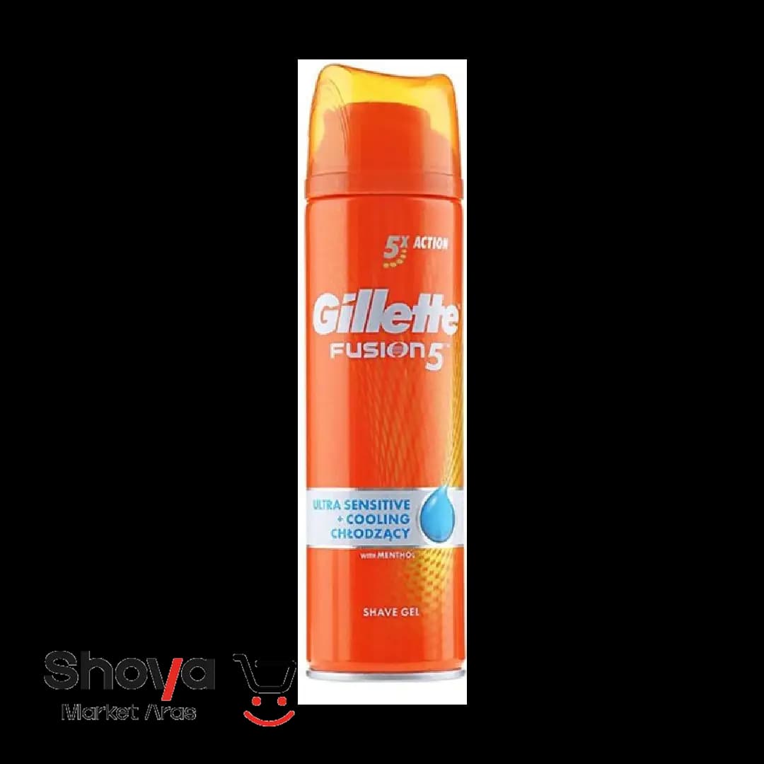 ژل اصلاح صورت ژیلت Gillette مدل Fusion 5 فیوژن ۵ حجم 200 میلیلیتر