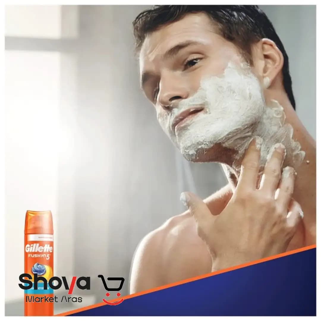 ژل اصلاح صورت ژیلت Gillette مدل Fusion 5 فیوژن ۵ حجم 200 میلی‌لیتر — تصویر ۲