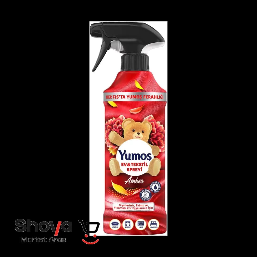 اسپری خوشبو کننده یوموش Yumoş با رایحه عنبر حجم 450 میلی لیتر