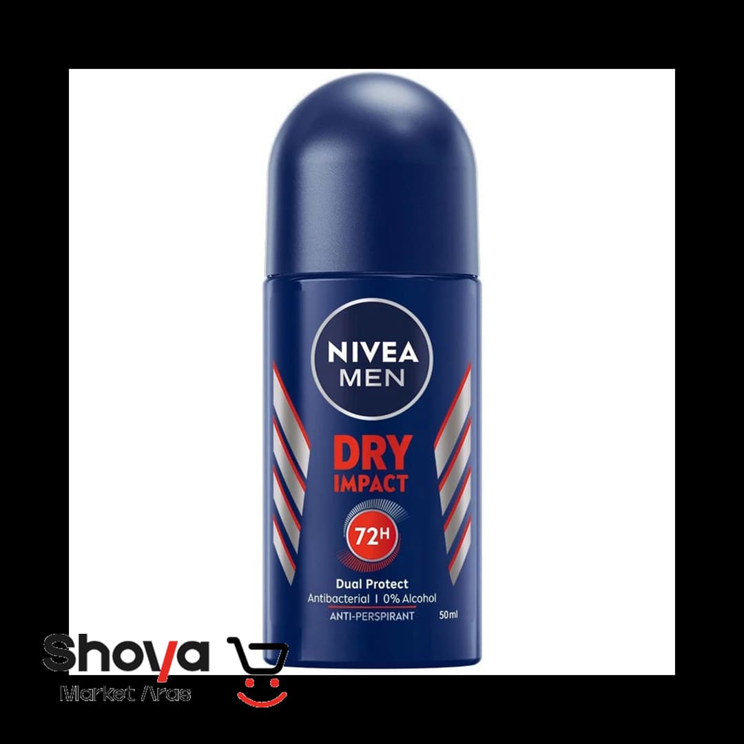 مام رولی مردانه نیوآ NIVEA مدل Dry Impact ماندگاری ۷۲ ساعته حجم 50 میلی‌لیتر