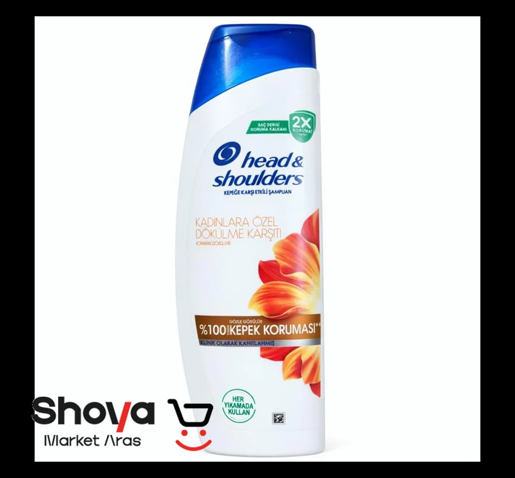 شامپو ضد ریزش و ضد شوره هد اند شولدرز Head & Shoulders مخصوص بانوان حاوی کافئین حجم 330 میلی‌لیتر