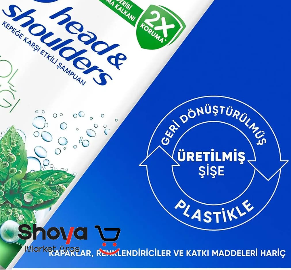 شامپو ضد شوره هد اند شولدرز Head & Shoulders مدل Menthol Ferahlığı با رایحه نعناع حجم ۳۳۰ میلی‌لیتر — تصویر ۲