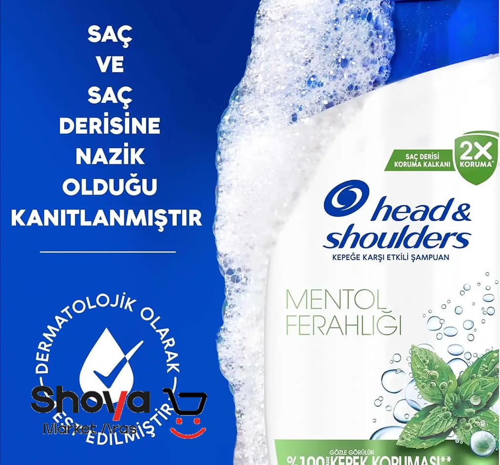 شامپو ضد شوره هد اند شولدرز Head & Shoulders مدل Menthol Ferahlığı با رایحه نعناع حجم ۳۳۰ میلی‌لیتر — تصویر ۵