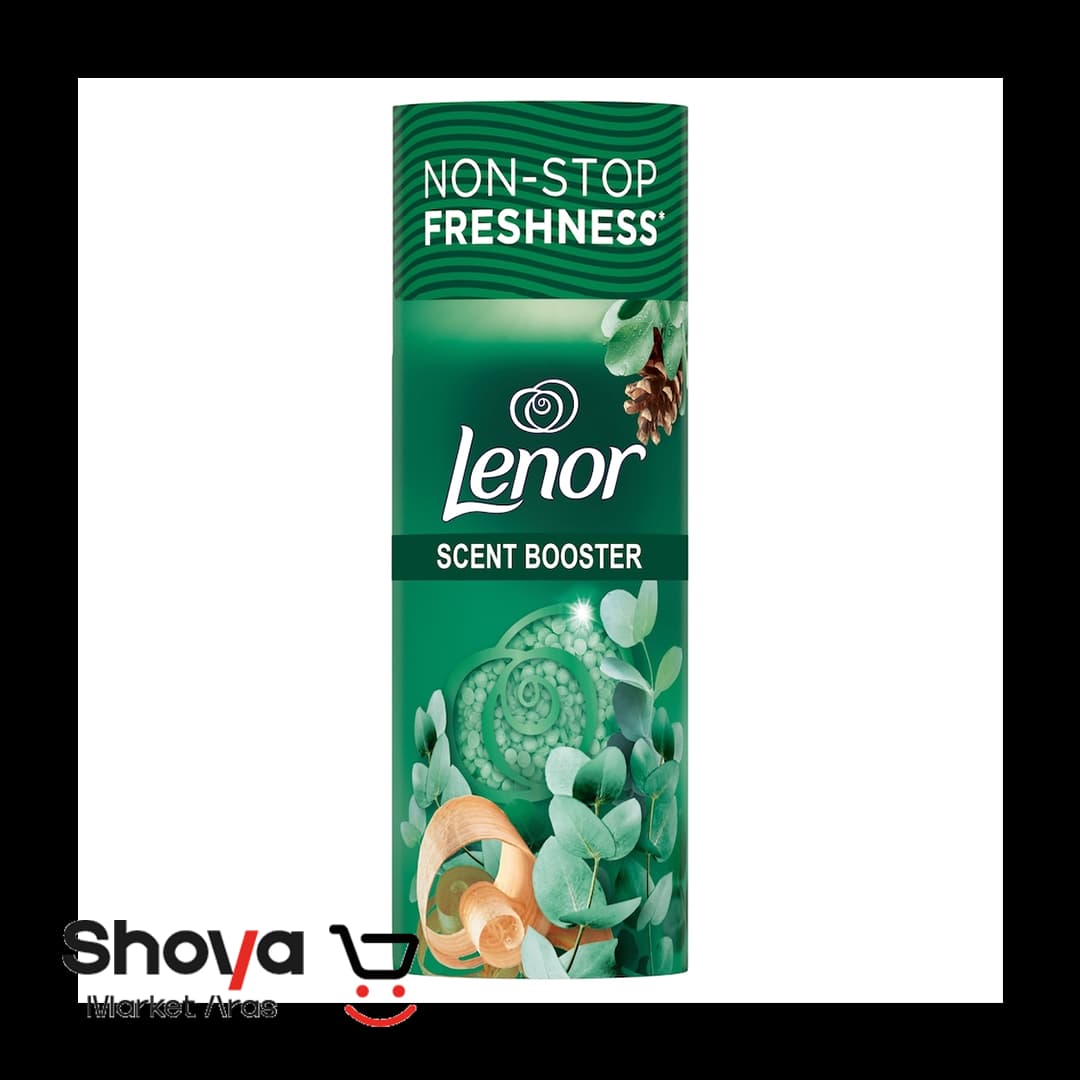دانه‌های خوشبو کننده لباس لنور Lenor رایحه چوب صندل و اکالیپتوس مدل Sandalwood & Eucalyptus وزن 155 گرم