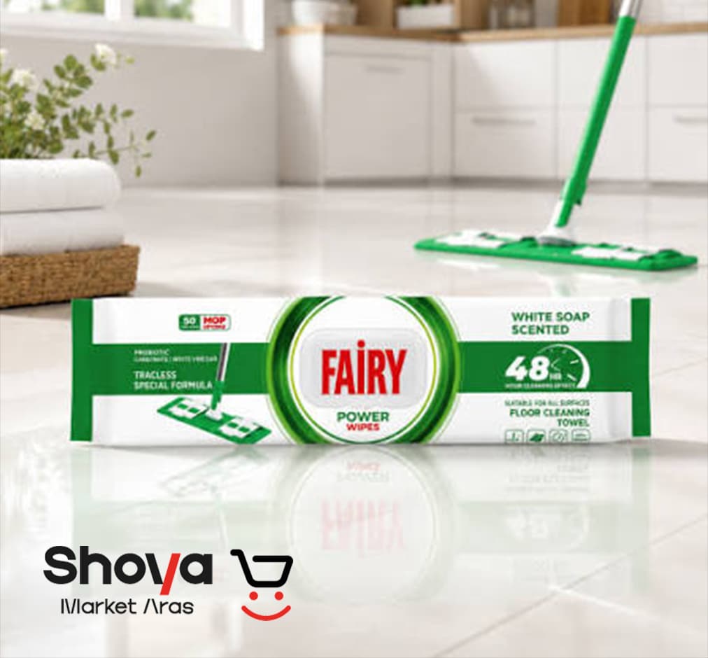 دستمال مرطوب مخصوص تی فیری Fairy با رایحه صابون سفید بسته 50 عددی — تصویر ۳