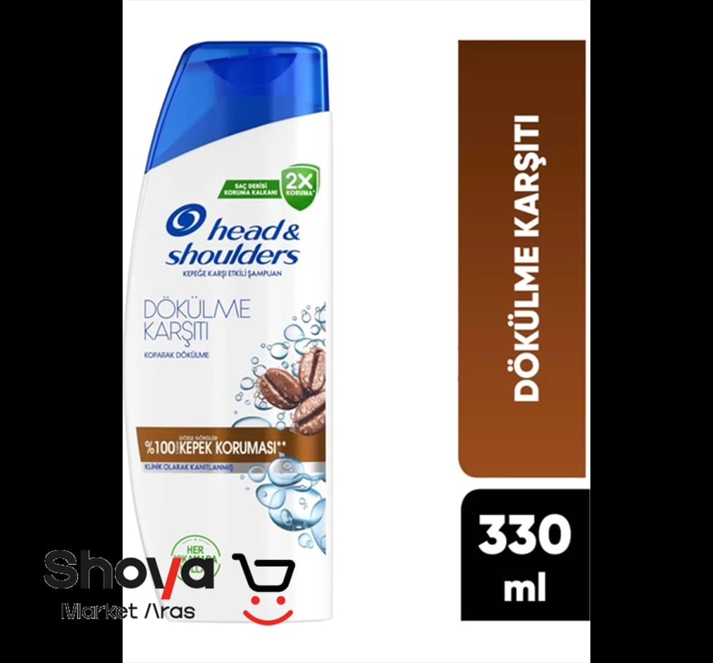 شامپو ضد شوره هد اند شولدرز Head & Shoulders حاوی عصاره قهوه مدل dukulme karsiti ضد ریزش حجم ۳۳۰ میلی‌لیتر — تصویر ۲