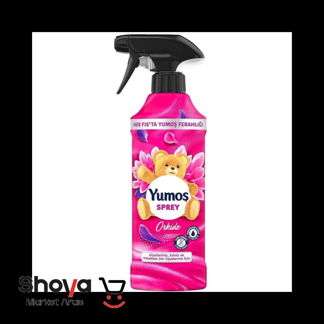 اسپری خوشبو کننده لباس و محیط یوموش Yumoş رایحه ارکیده حجم 450 میلی لیتر