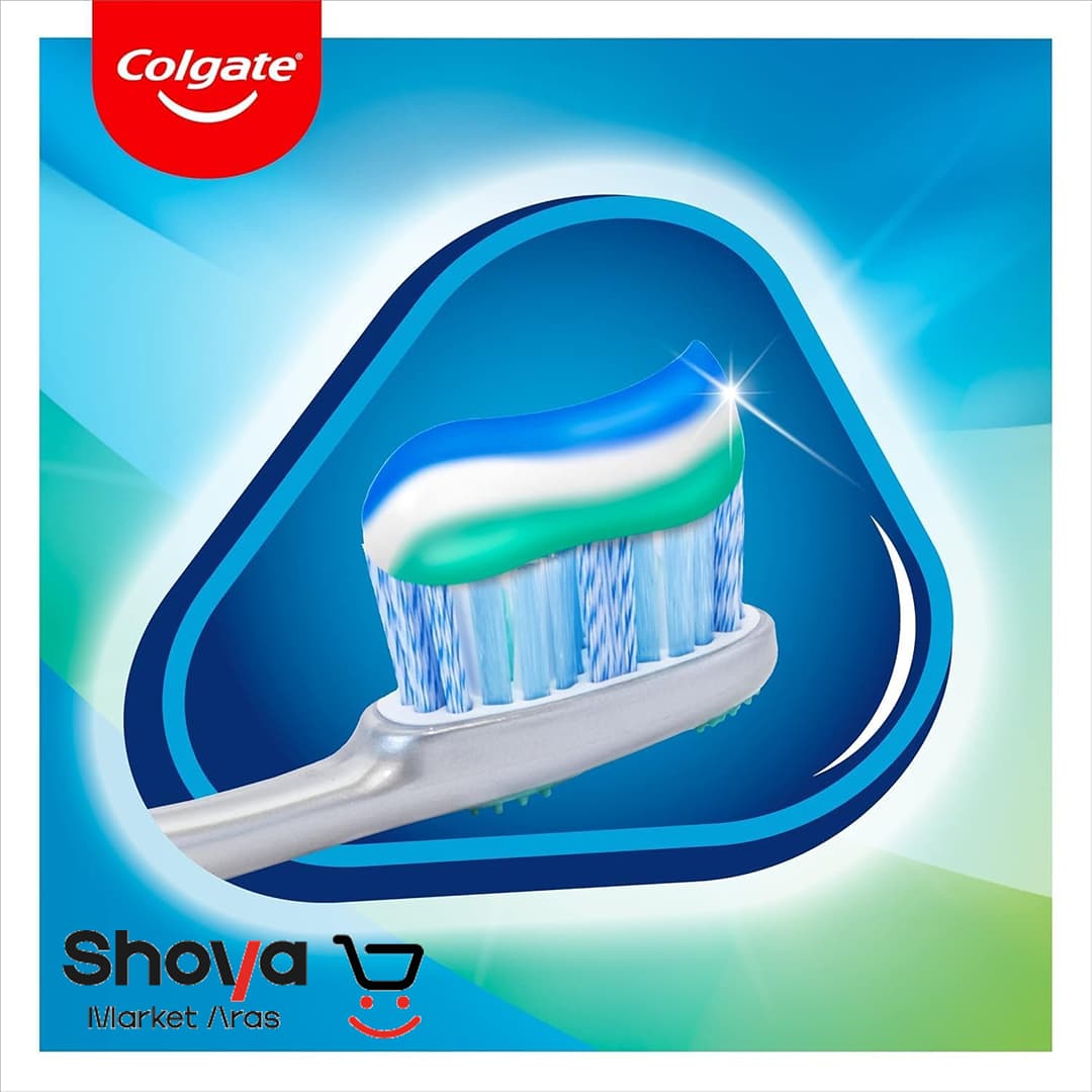 خمیر دندان کلگیت Colgate مدل Triple Action با ۳ عملکرد حجم 100 میلی‌لیتر — تصویر ۵