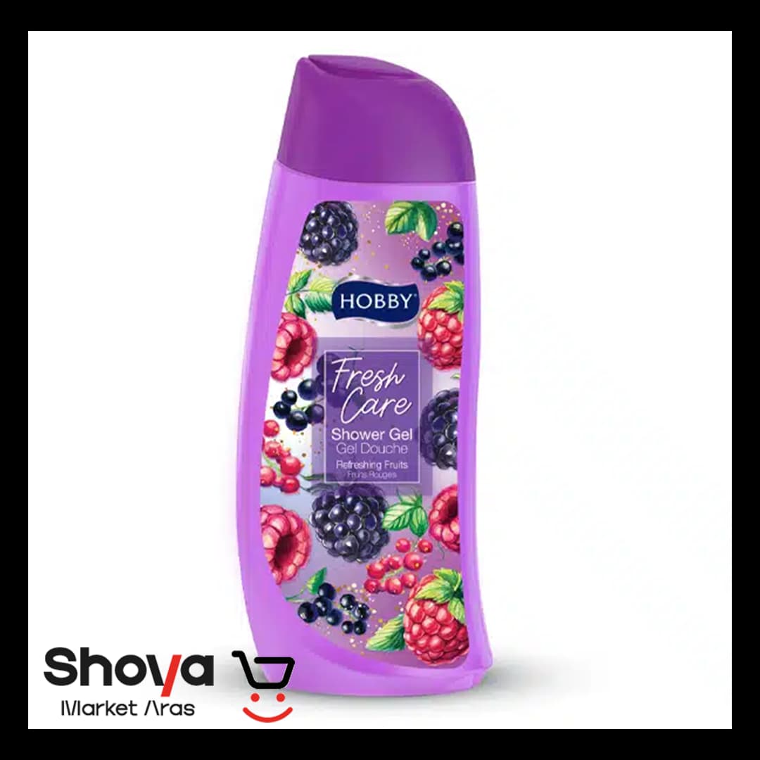 شامپو بدن هوبی Hobby مدل Fresh Care حاوی عصاره شاه‌توت و تمشک حجم 500 میلی‌لیتر