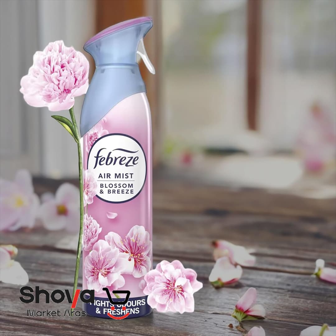 اسپری خوشبو کننده هوا فبرز Febreze رایحه شکوفه بهاری مدل Blossom & Breeze حجم 185 میلی‌لیتر — تصویر ۴