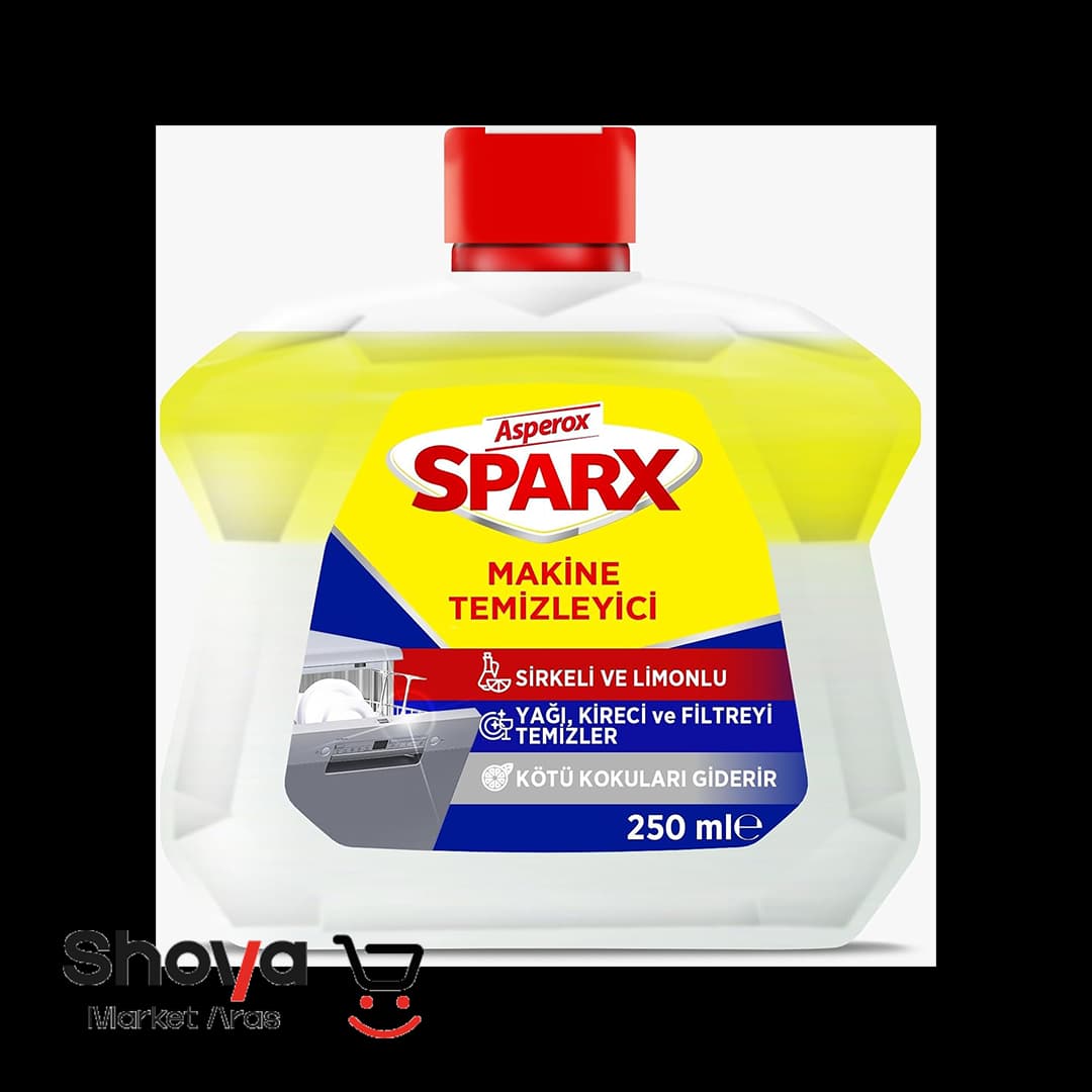 جرم گیر ماشین ظرفشویی اسپروکس Asperox مدل Sparx اسپارکس با رایحه لیمو حجم ۲۵۰ میلی‌لیتر