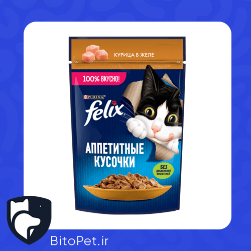 پوچ بچه گربه کیتن فلیکس 85 gr مرغ در ژله — تصویر ۲
