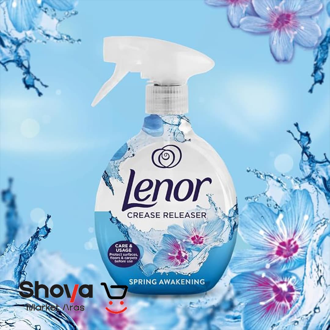 اسپری ضد چروک و خوشبو کننده لباس لنور Lenor رایحه گل‌های بهاری حجم 500 میلی‌لیتر — تصویر ۳