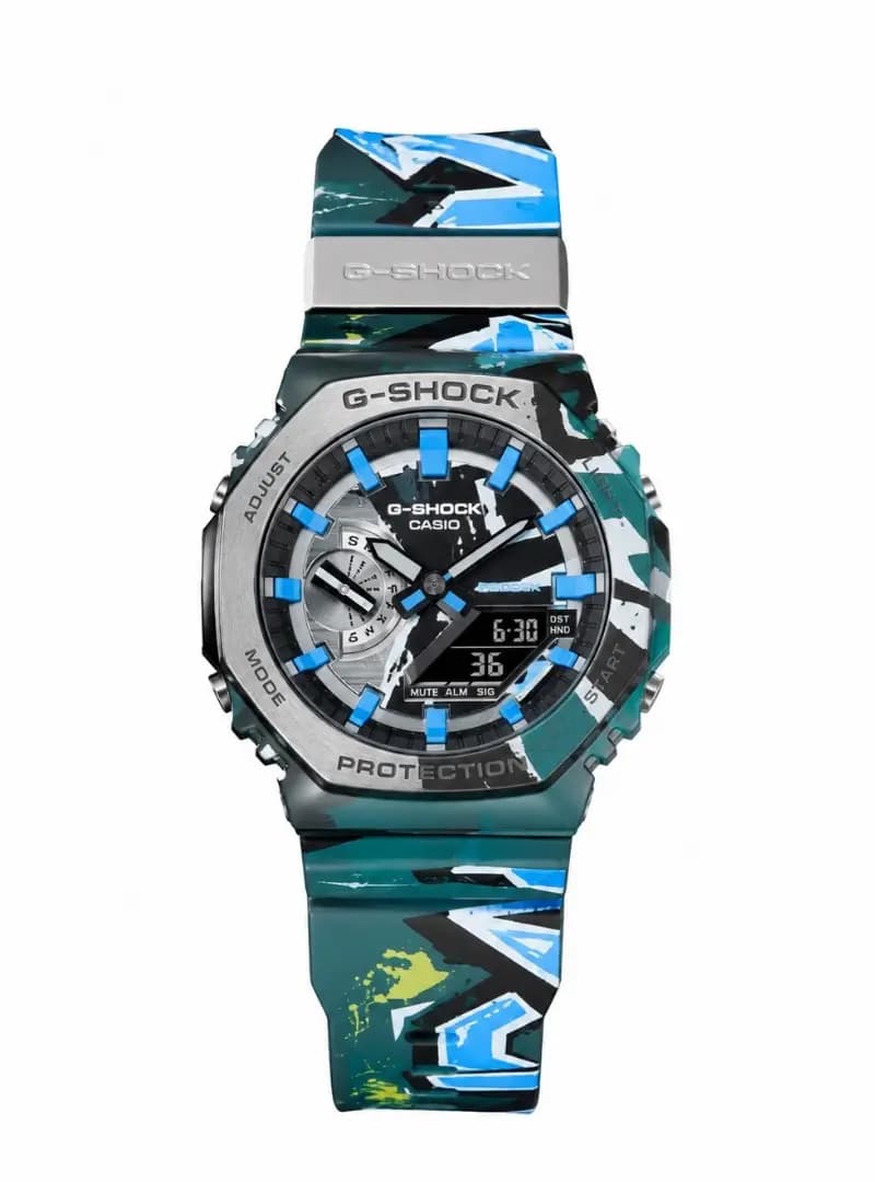 ساعت کاسیو جیشاک خیابانی آبی Casio G-shock Gm-2100 street